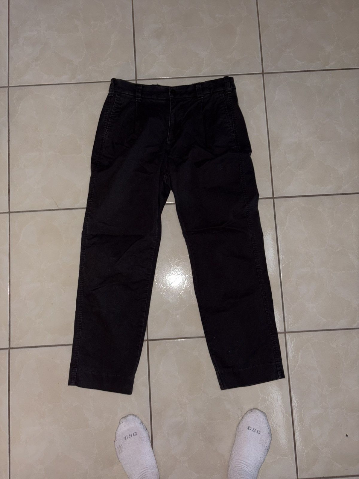 Abercrombie & Fitch Abercrombie grey straight leg chinos Size US 31 - 1 Thumbnail