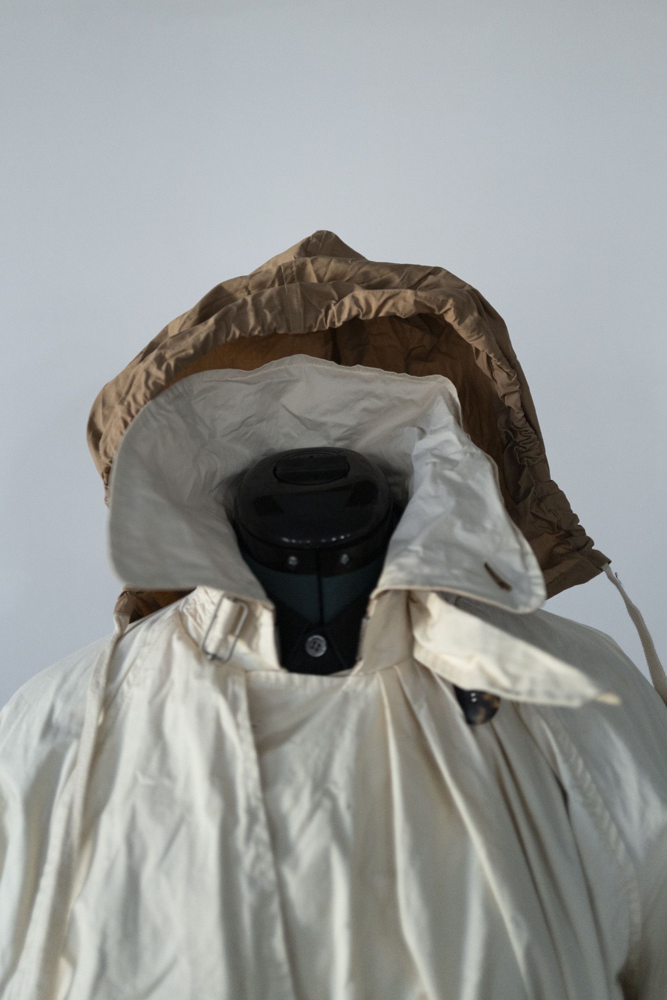 Jean Paul Gaultier Vintage Jean Paul Gaultier Ivory Cotton Hooded Trench Coat Size L / US 10 / IT 46 - 8 Thumbnail