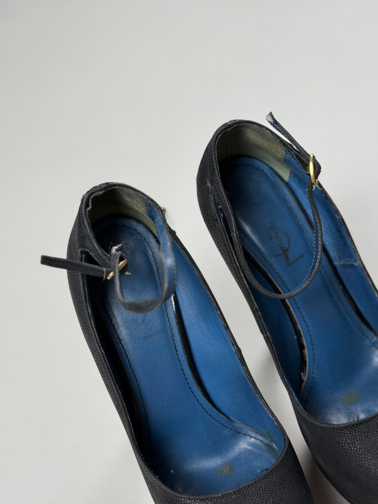 Vintage × Yves Saint Laurent YSL Yves Saint Laurent Vintage Ladies Leather Platform Heels Size US 6.5 / IT 36.5 - 8 Thumbnail