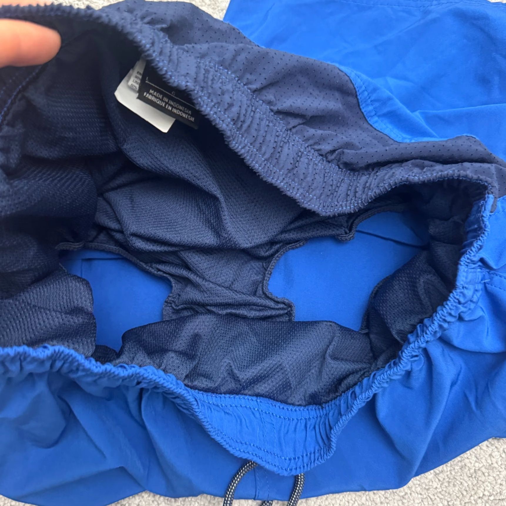 Nike Nike Swim Valley Shorts Mens L Blue Elastic Waist Pockets Athletic Beach Gym Swimming Vintage: No Size US 33 - 6 Thumbnail