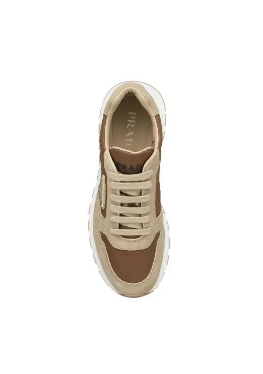 Prada os11x0625 Low Top Sneakers in Brown/Beige Size US 8 / EU 41 - 4 Thumbnail