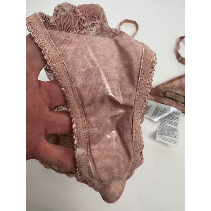 Gucci Gucci Blush Pink GG Logo Lace Lingerie Set Size S Size ONE SIZE - 9 Thumbnail