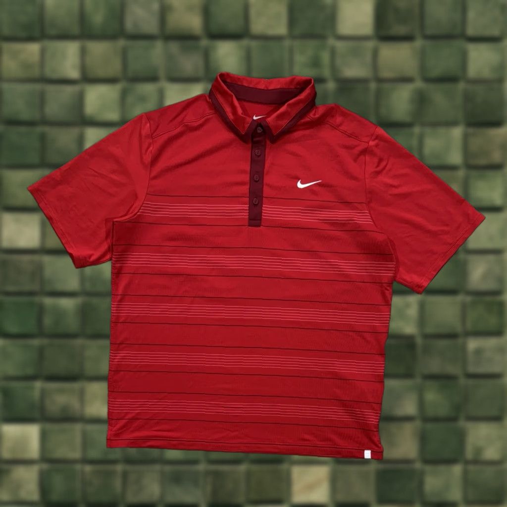 Nike Roger Federer RF 2011 French Open Red Polo Shirt XL Nike 405991-611 Men Shirt Red 2010s Mens Size US XL / EU 56 / 4 - 1 Thumbnail
