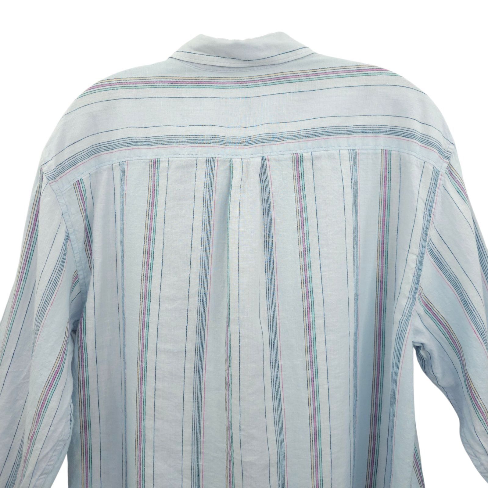 Tommy Bahama Tommy Bahama Shirt Mens L Blue Striped Linen Blend Long Slve Size US L / EU 52-54 / 3 - 13 Thumbnail