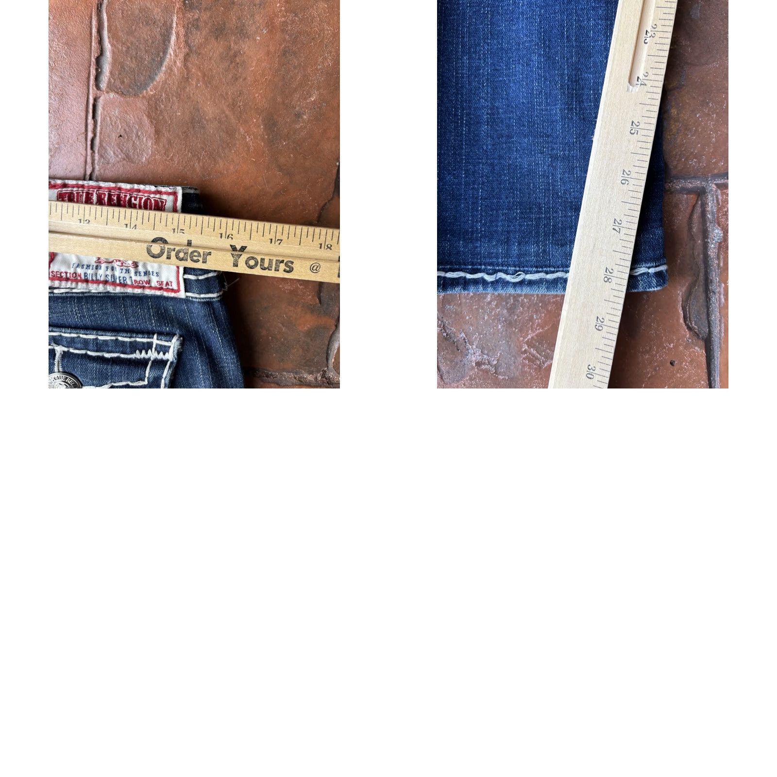True Religion Vintage True Religion Billy Super T Jeans Womens 29 Distressed 5-Pocket Denim Blue USA Jeans Size 29" - 9 Thumbnail