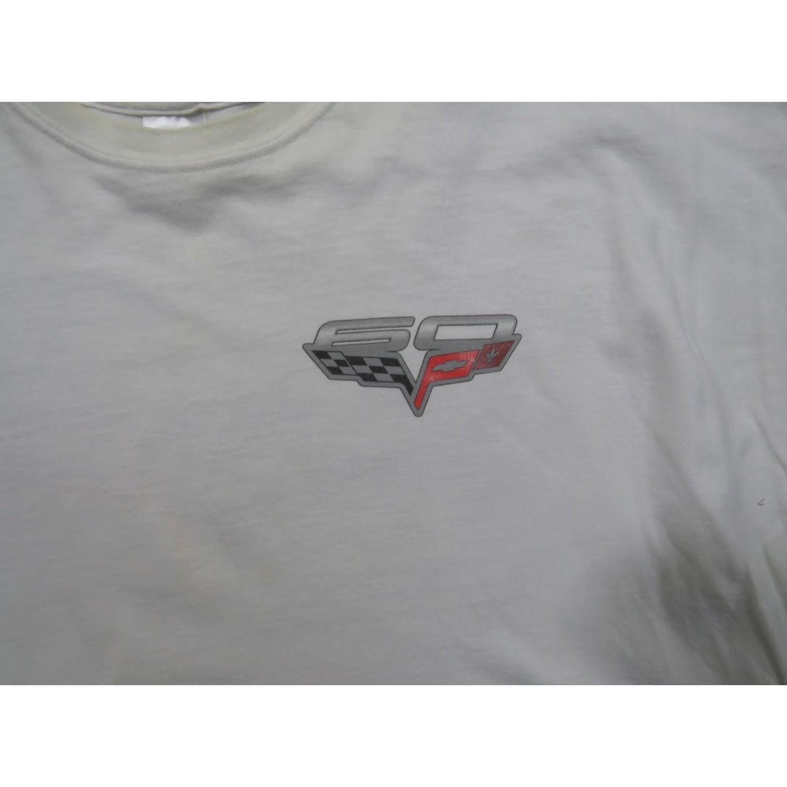 Gildan VINTAGE Men's 2XL Corvette 60 Logo T-Shirt White Cotton Crew Neck Short Sleeve Graphic Print Car Show, Regular, Gildan, White, Men Size US XXL / EU 58 / 5 - 5 Thumbnail