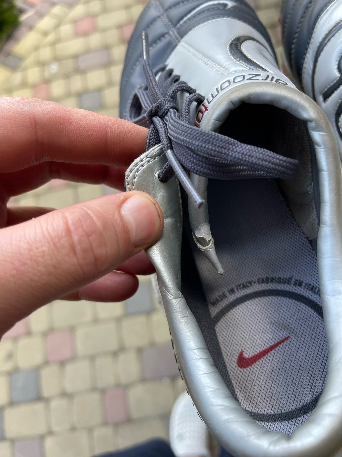 Vintage Vintage Nike Total 90 Air Zoom Gray Football Soccer Cleats Size US 8 / EU 41 - 17 Thumbnail