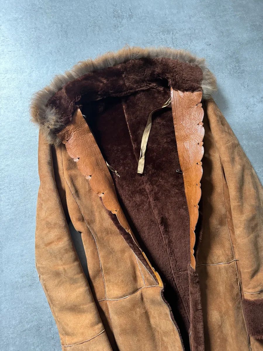 Roberto Cavalli 2000s Roberto Cavalli Royal Leather Long Camel Coat Size M / US 6-8 / IT 42-44 - 10 Thumbnail