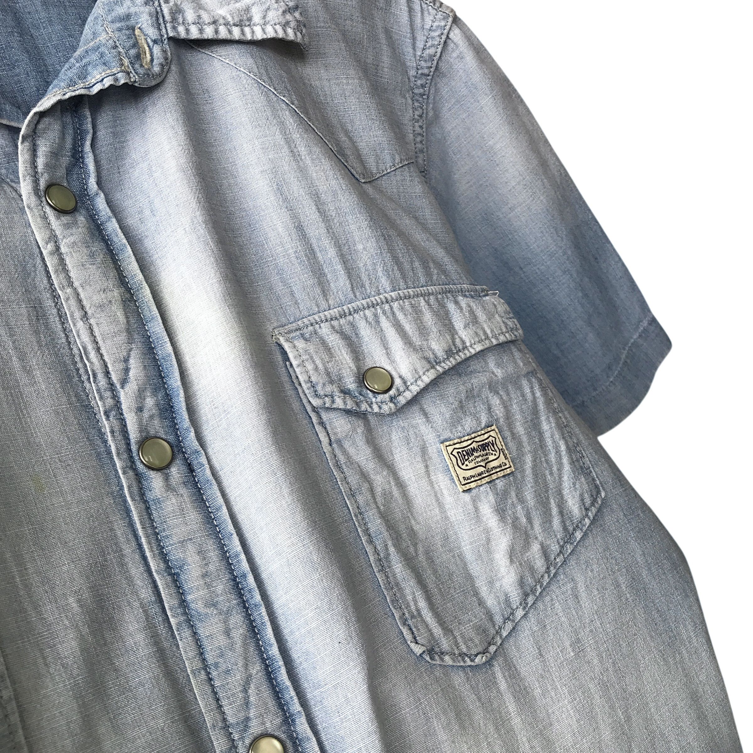 Denim & Supply Ralph Lauren × Ralph Lauren Denim & Supply By Ralph Lauren RL Chambray Western Shirt Size US XL / EU 56 / 4 - 6 Thumbnail