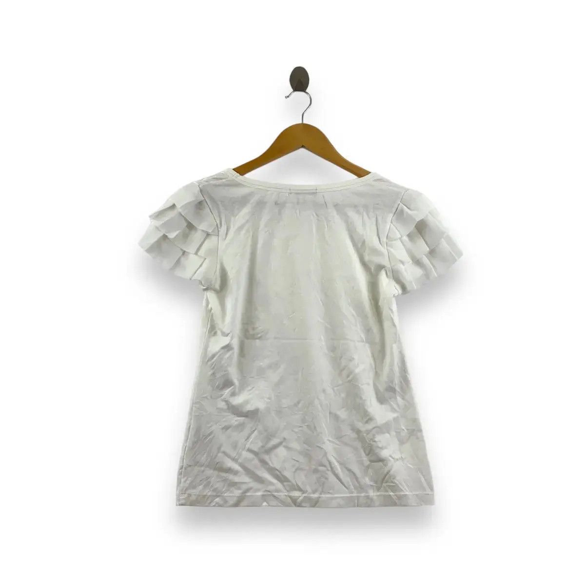 Yohji Yamamoto Vintage YOHJI YAMAMOTO INED Collection White Blouse Tee Size S / US 4 / IT 40 - 3 Thumbnail