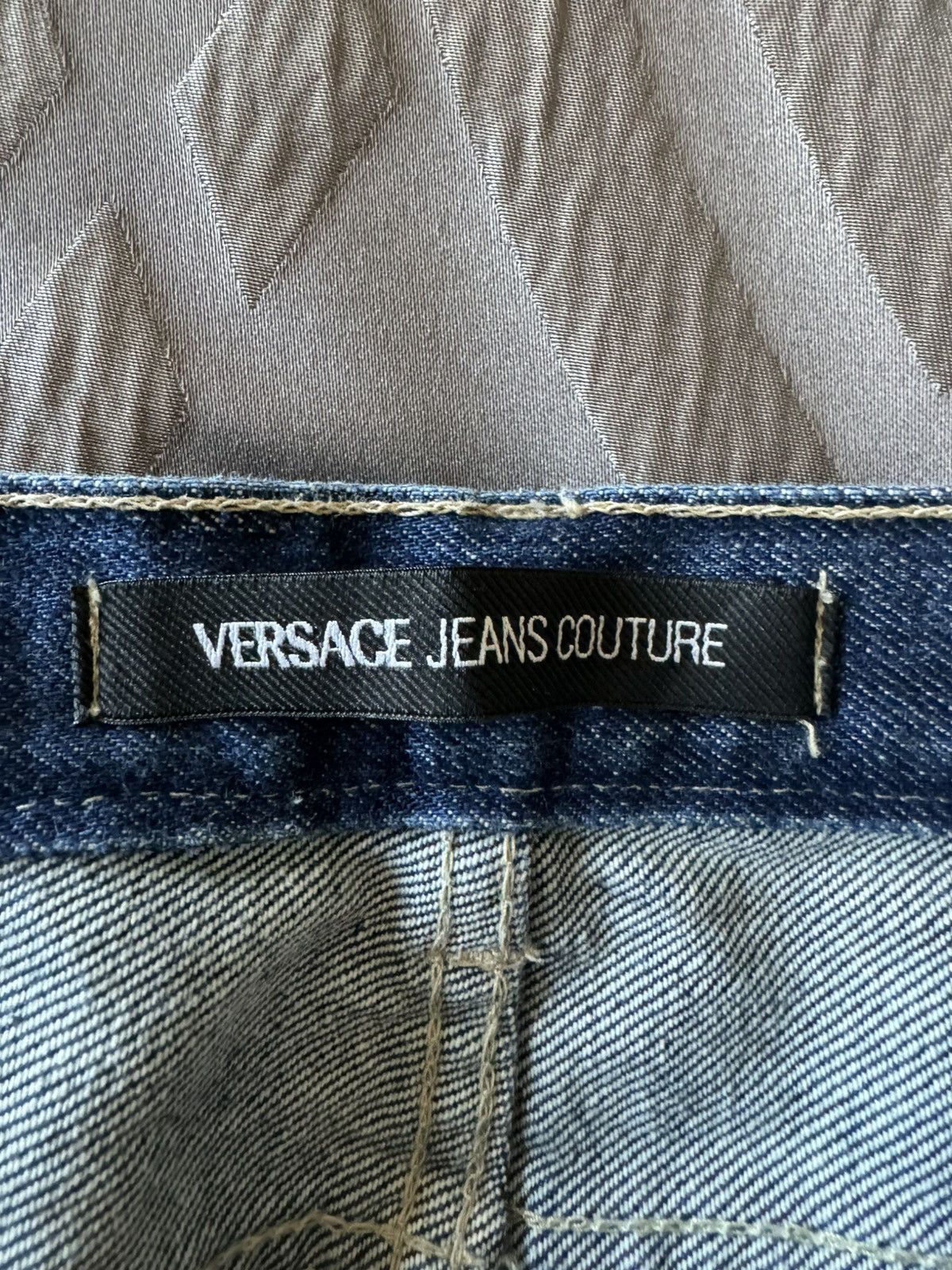Versace Women’s Low rise wide leg Versace blue jeans Size 36" / US 14 / IT 50 - 4 Thumbnail