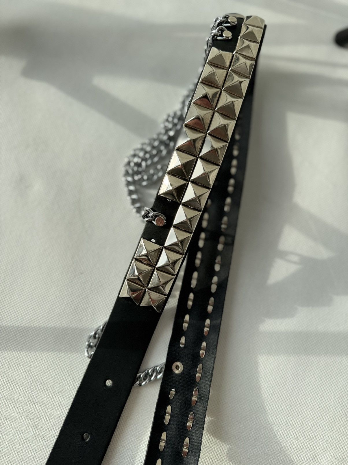 Hysteric Glamour × Japanese Brand Vintage Belts Y2K Rhinestones Punk leather belt Japanese Size ONE SIZE - 8 Thumbnail