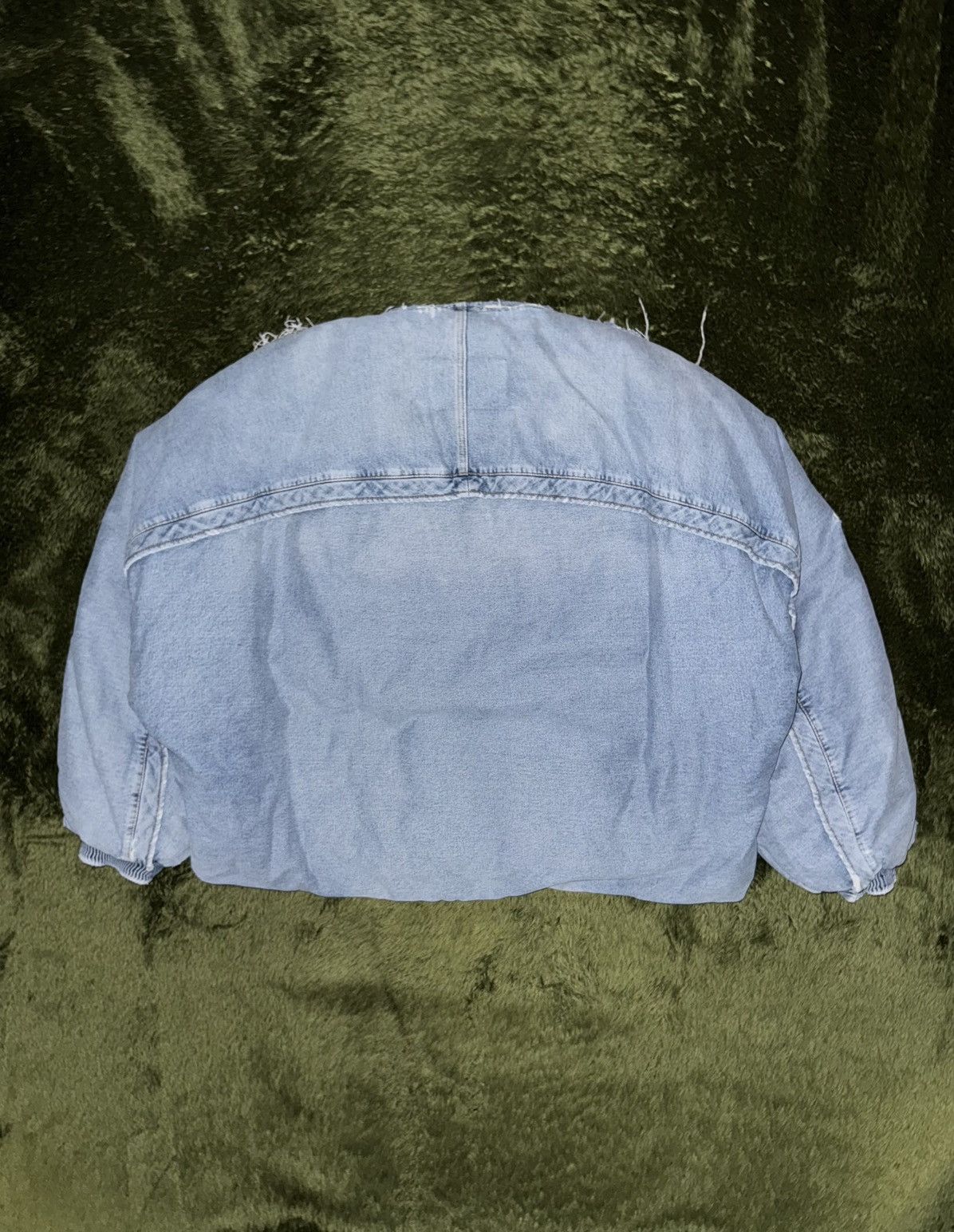Diesel [XL] Diesel Destroyed Heavyweight Denim Bomber Jacket Size US XL / EU 56 / 4 - 11 Thumbnail