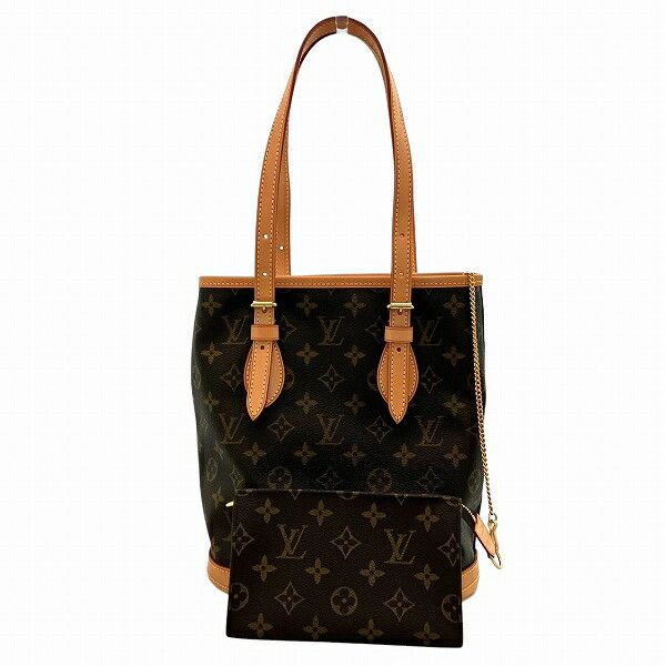 Louis Vuitton Louis Vuitton Petit Bucket Monogram Tote Bag Canvas Tote Bag M42238 in Brown, Women's