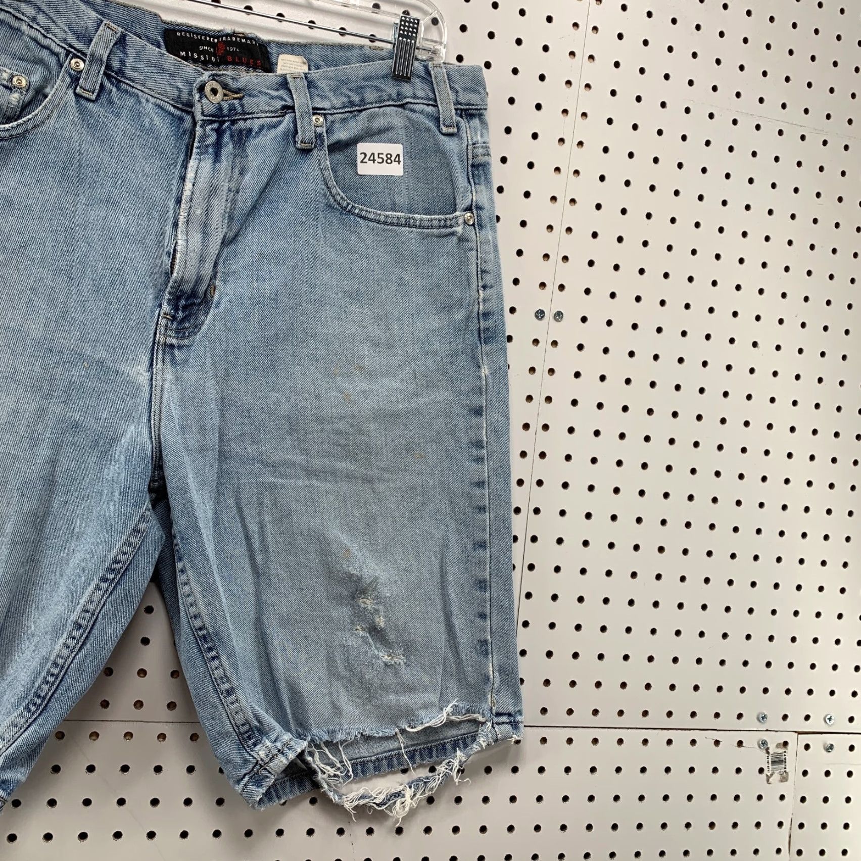 Vintage Vintage 90s Mission Blues Shorts Denim Jorts Distressed Mens 33x10 Blue Size US 33 - 4 Thumbnail