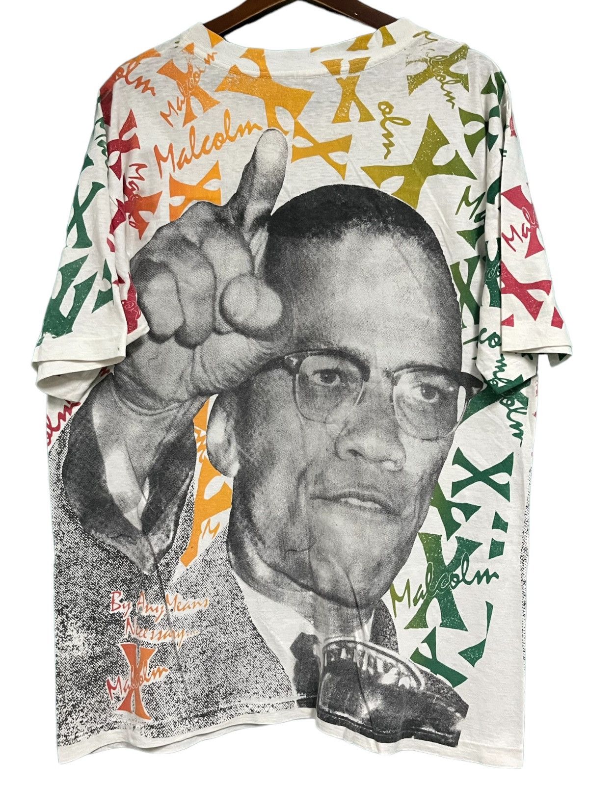 Band Tees Vintage Malcolm X AOP 90s t shirt Size US L / EU 52-54 / 3 - 2 Thumbnail