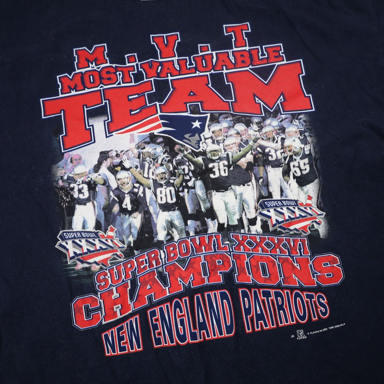 NFL × Vintage VTG Y2k New England Patriots Superbowl Champions Graphic T Size US XL / EU 56 / 4 - 4 Thumbnail