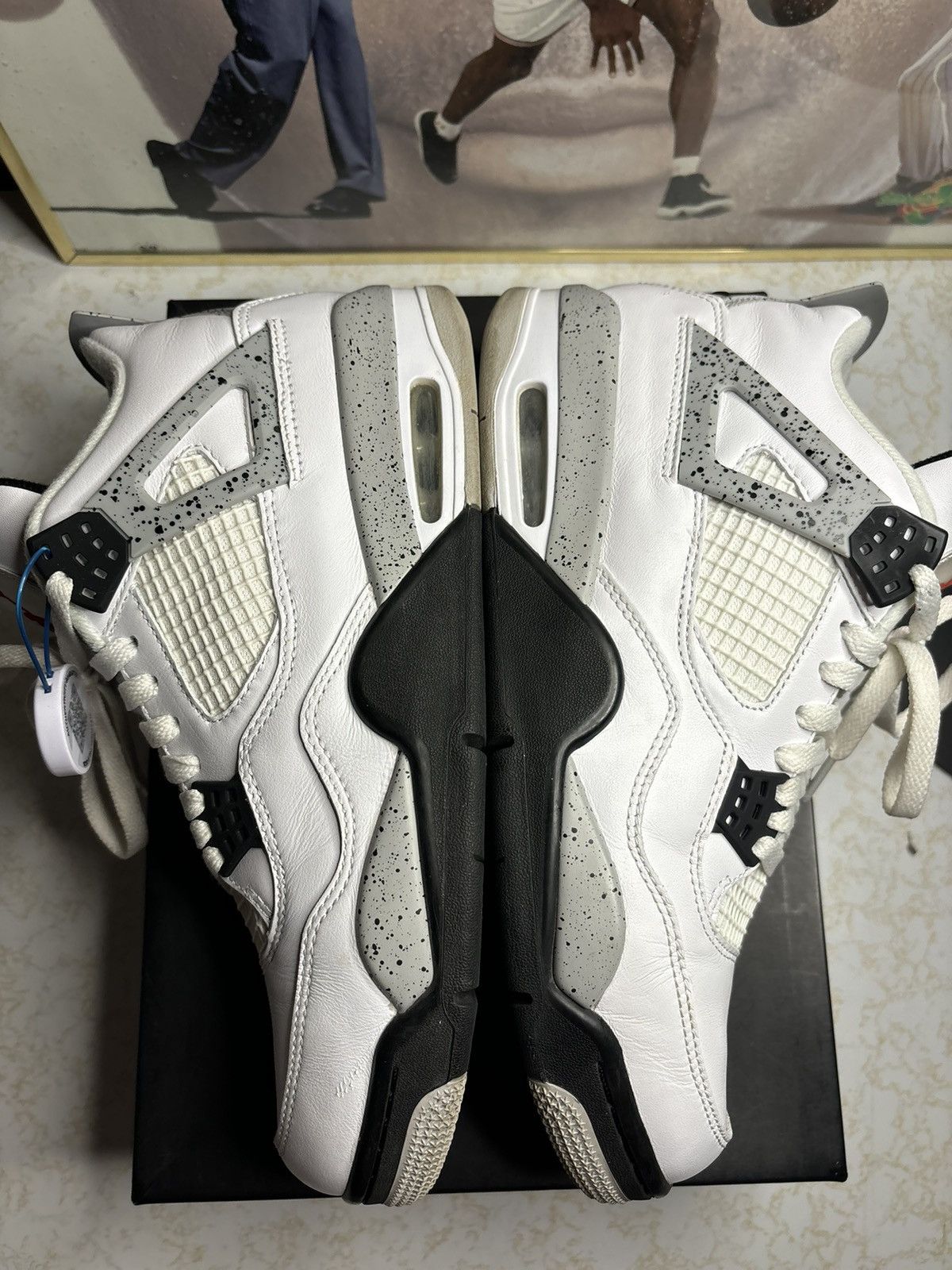 Jordan Brand Air Jordan 4 Retro OG 2016 White Cement 2016 Size US 10 / EU 43 - 4 Thumbnail