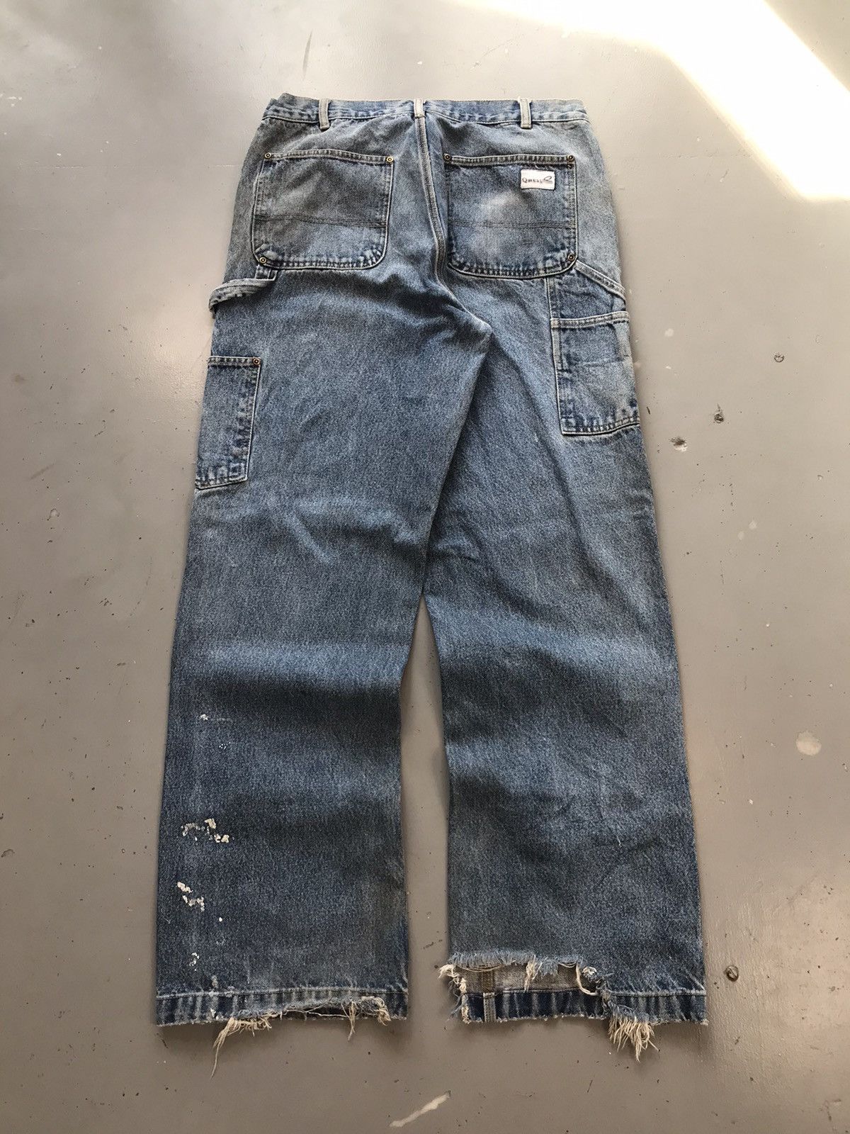 Carhartt × Dickies × Vintage Vintage qwest o double knee distressed denim Size US 36 / EU 52 - 8 Thumbnail