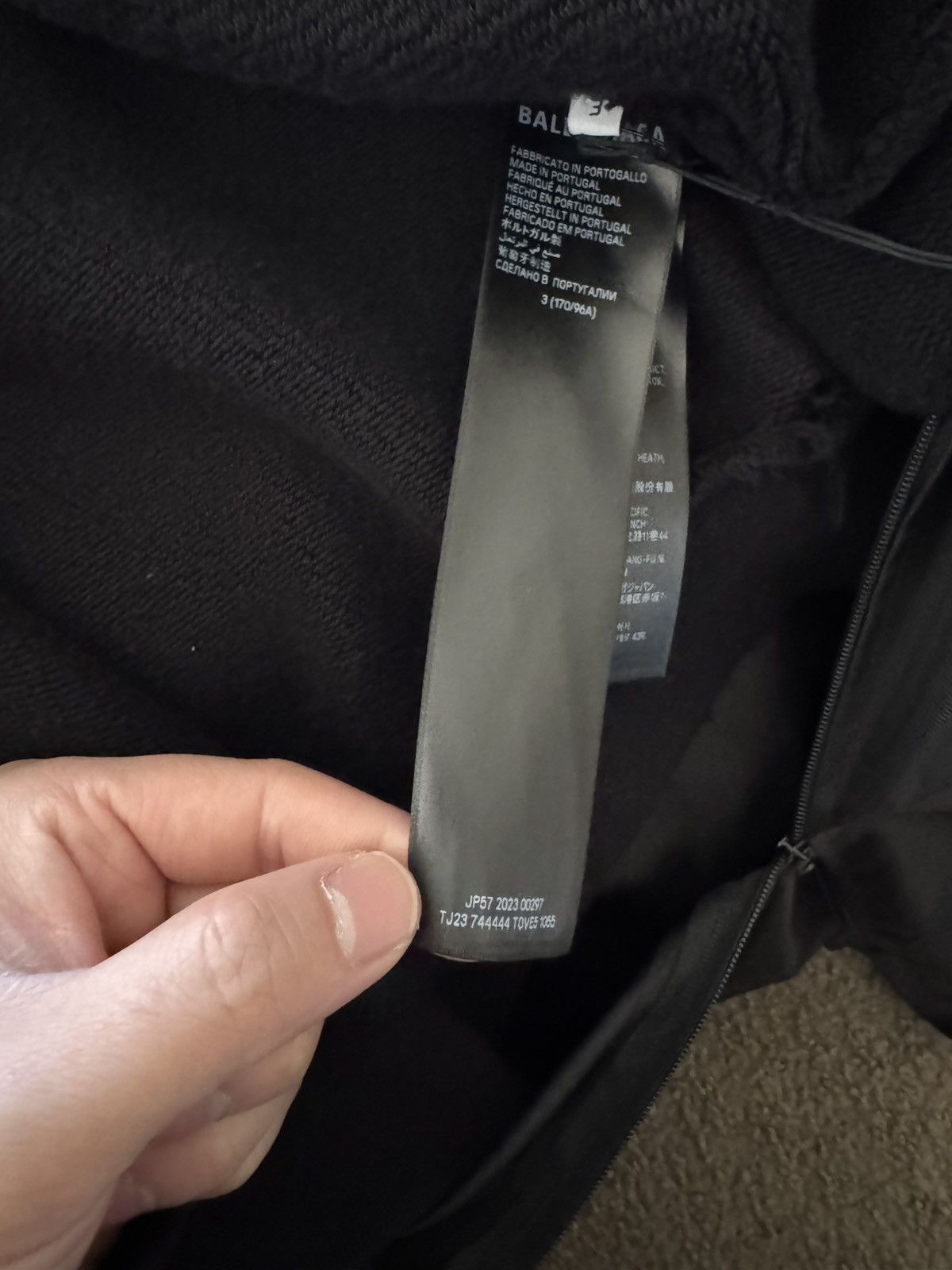 Balenciaga ⚠️RARE⚠️Balenciaga Paris Moon washed black Zip-up Hoodie Size US L / EU 52-54 / 3 - 11 Thumbnail