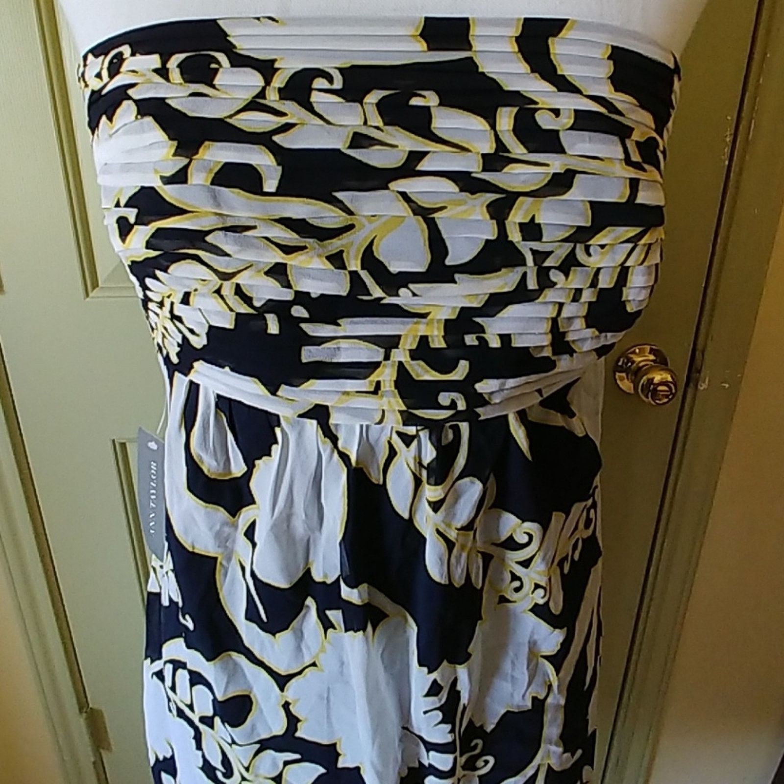 Ann Taylor Ann Taylor Dress Strapless Midi Sz 10 NWT Size L / US 10 / IT 46 - 1 Thumbnail