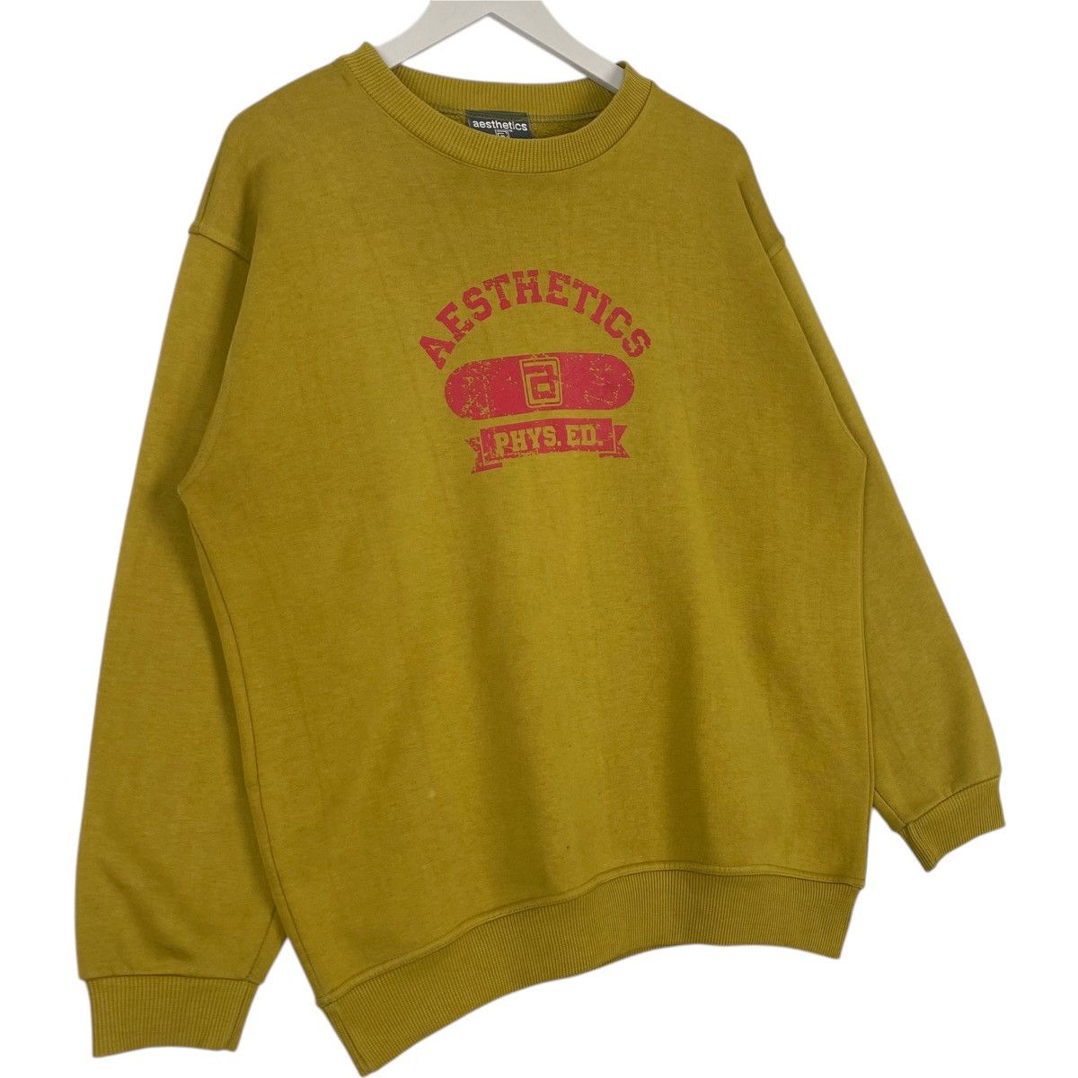 Vintage Vintage Aesthetic Logo Printed Crewneck Sweatshirt Yellow/Re Size US L / EU 52-54 / 3 - 4 Thumbnail