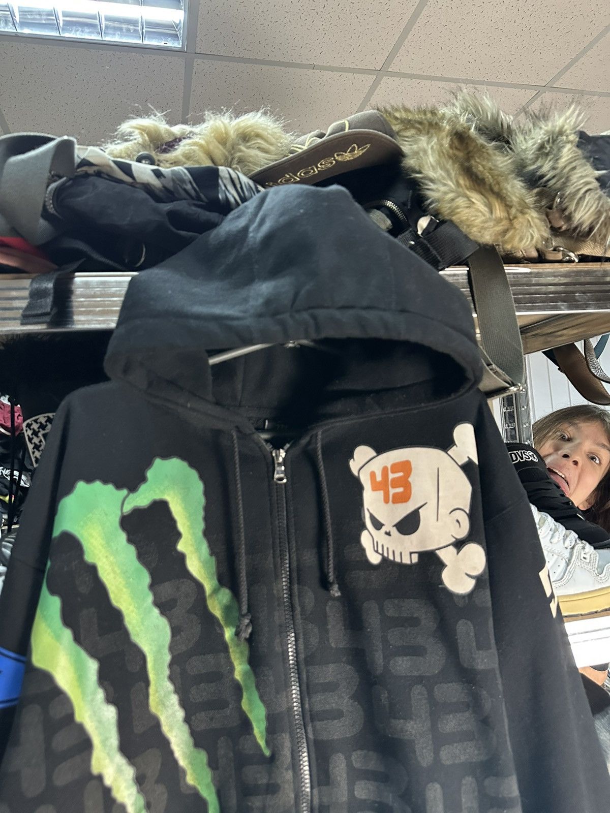 DC Zip hoodie Dc & monster Black Size US L / EU 52-54 / 3 - 3 Thumbnail