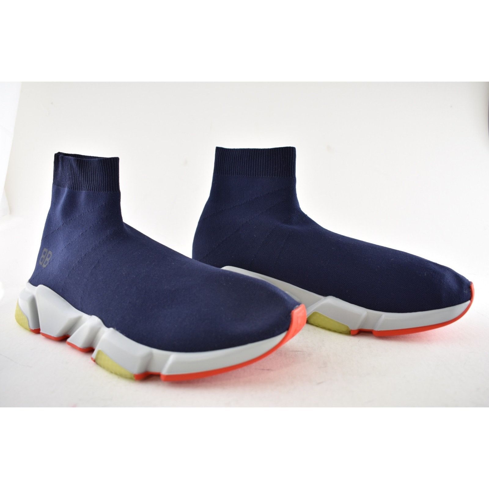 Balenciaga Balenciaga Mens Speed Sock Navy Grey BB Logo Sneaker 44 11 Size US 11 / EU 44 - 3 Thumbnail