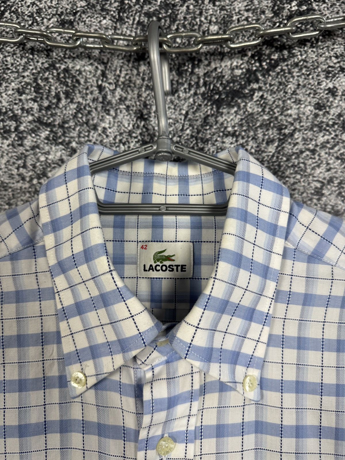 Lacoste Men’s Lacoste Long Sleeve Shirt Button Up Vintage Size 42 Size US L / EU 52-54 / 3 - 8 Thumbnail