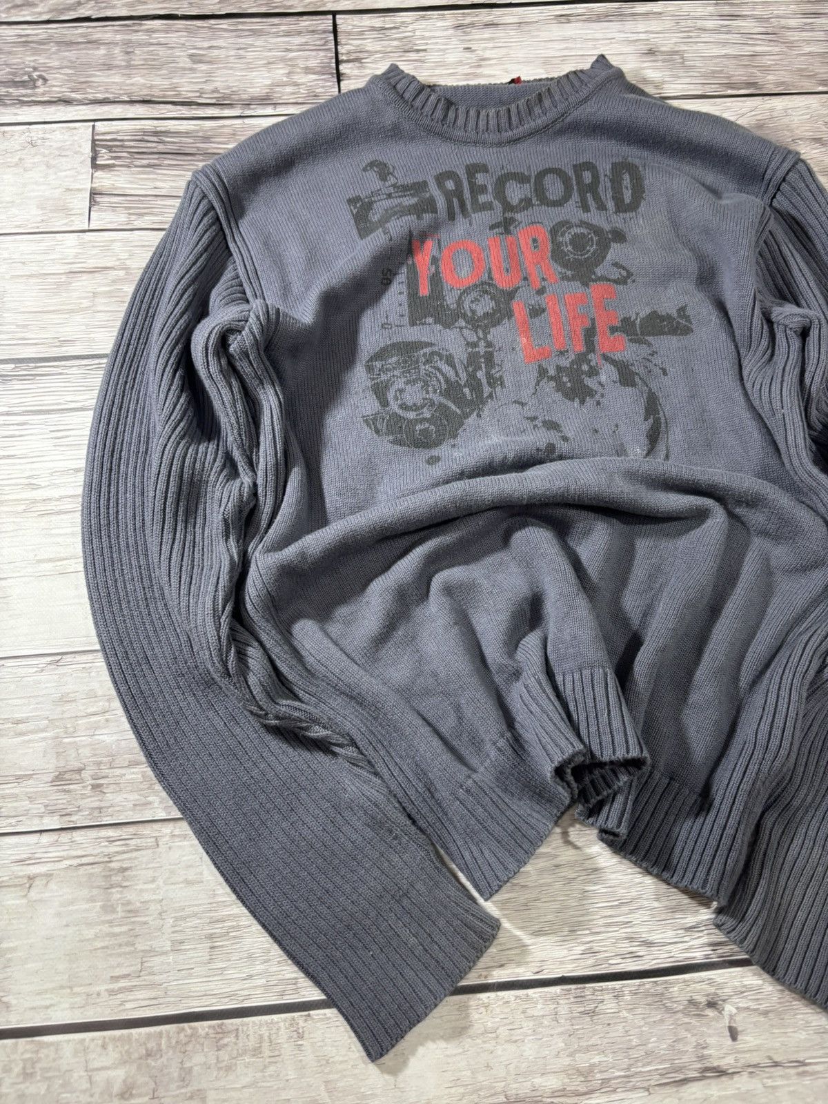 Vintage Streetwear Kapital Style Sweater Zip Hoodie 90s