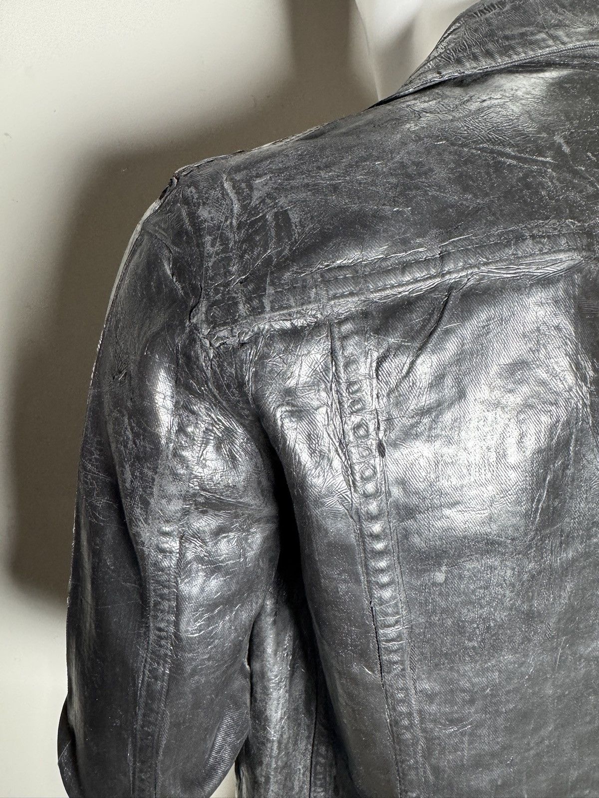 Dsquared2 Dsquared2 Coated Denim Jacket - Black Wax Finish Size US S / EU 44-46 / 1 - 5 Thumbnail