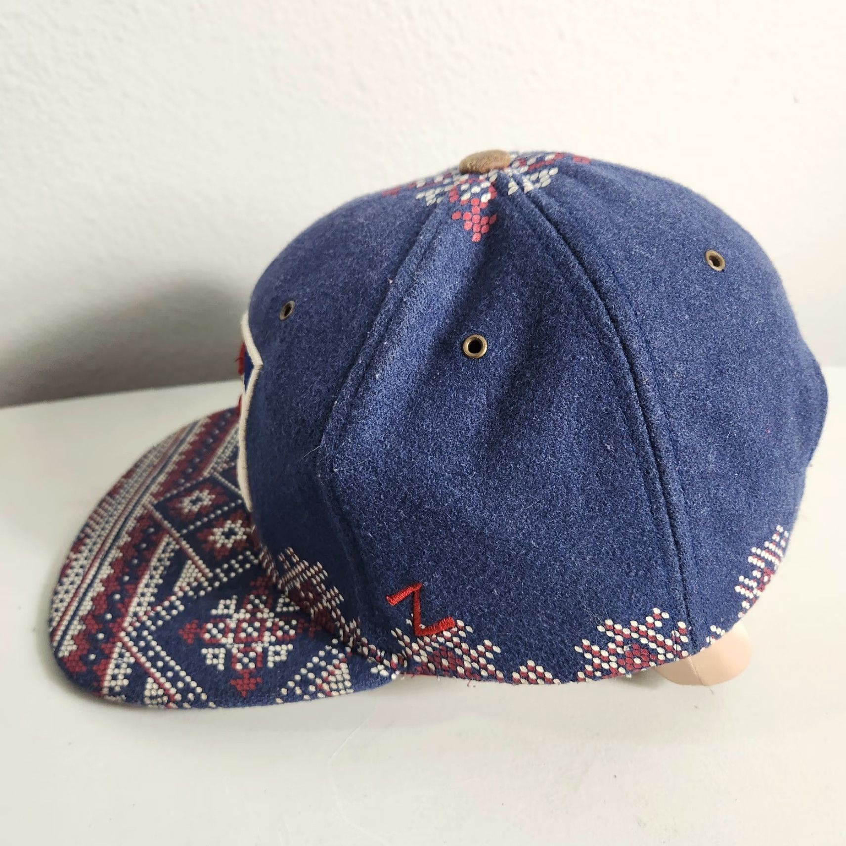 Zephyr Zephyr Colorado Flag Patch Patterned Wool Baseball Snapback Cap Men One Size Blue Wool Felt Adjustable Cap Size ONE SIZE - 5 Thumbnail