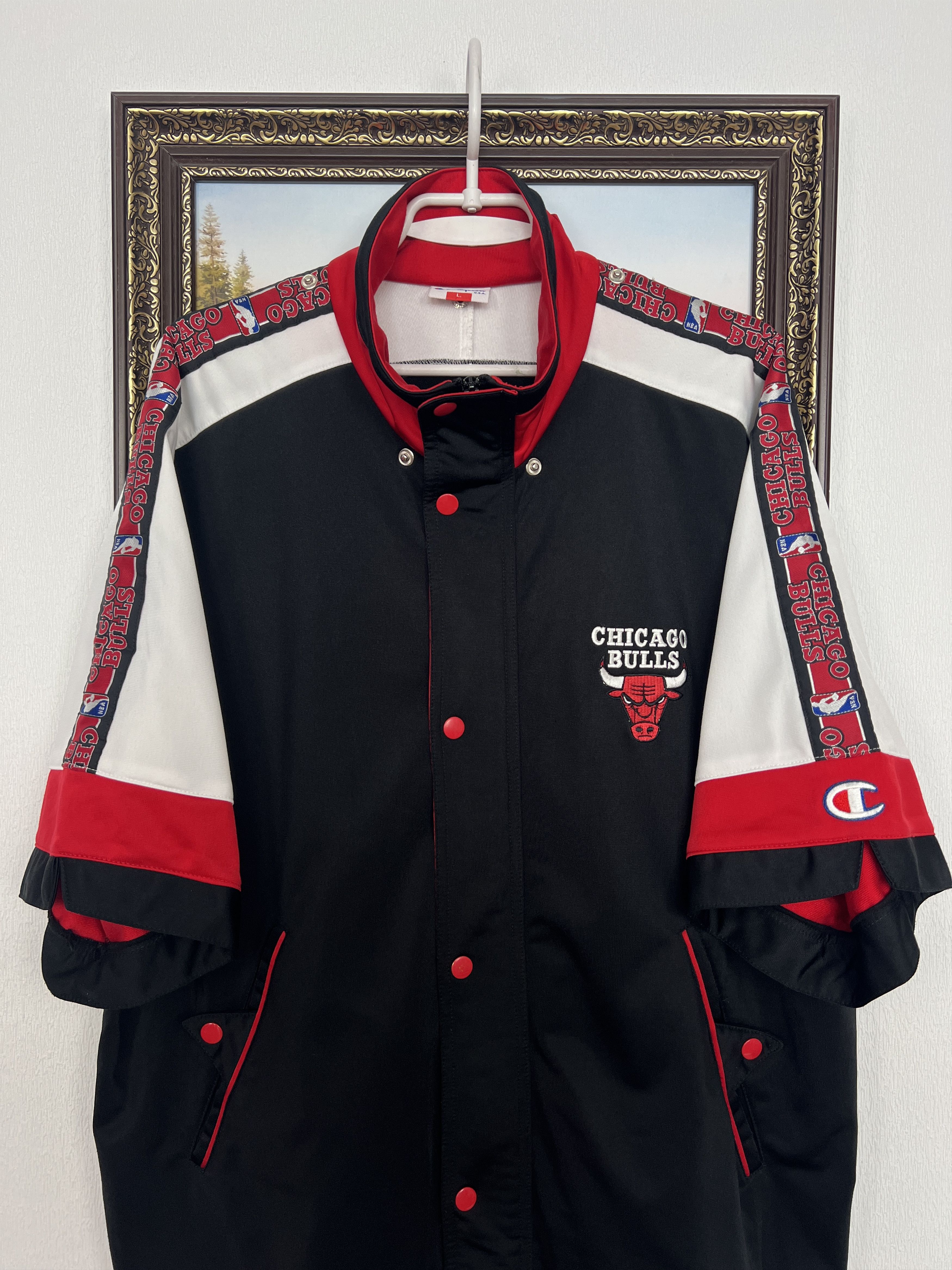 Champion Vintage 90's Champion Chicago Bulls Train Warm Up NBA Size US L / EU 52-54 / 3 - 2 Thumbnail