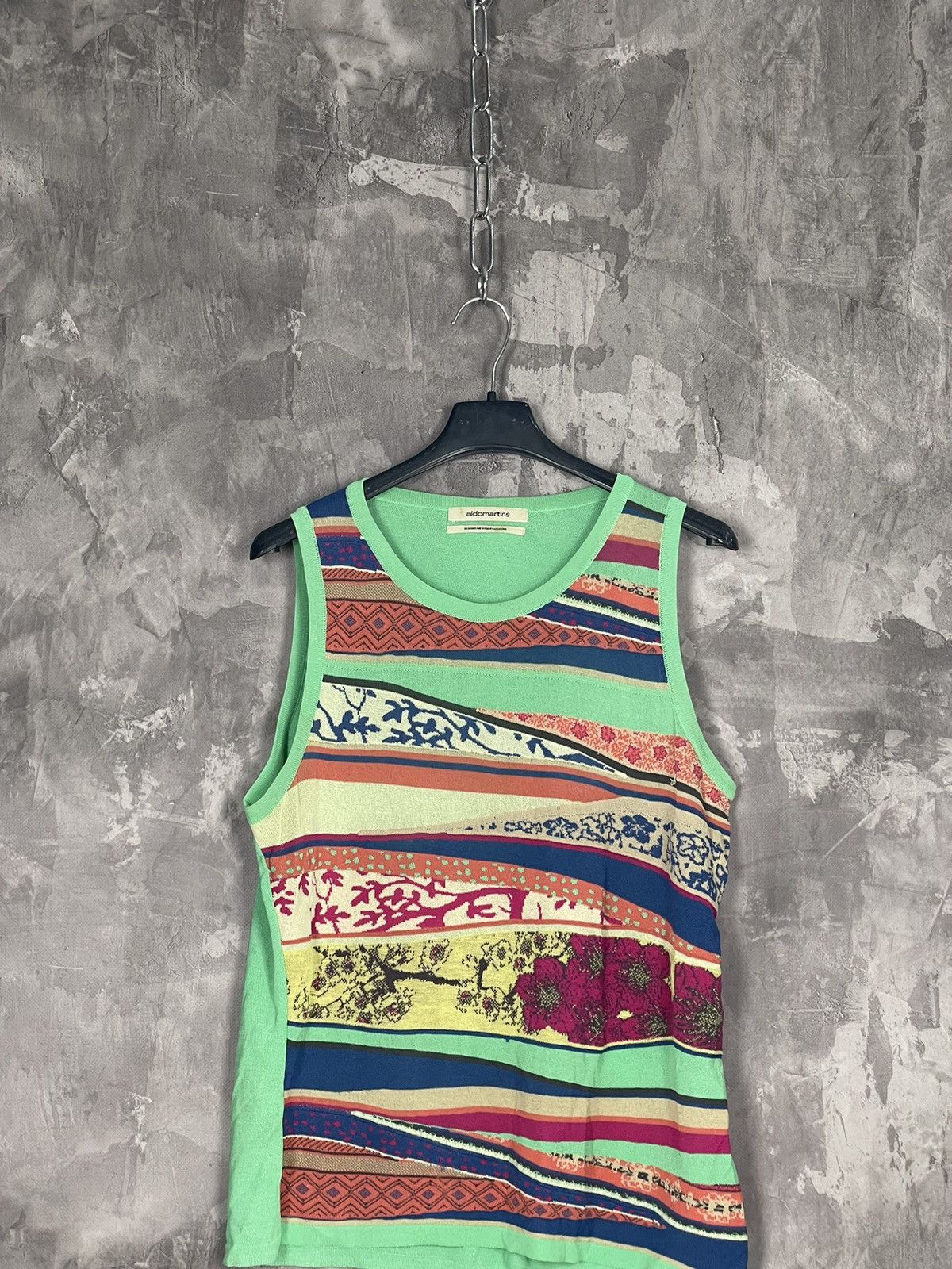 Vintage Y2K Multicolour Knit Australian Style Rare Tank Top Size XL / US 12-14 / IT 48-50 - 2 Thumbnail