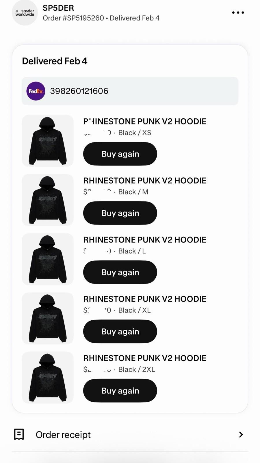 Sp5der Sp5der Black VVS Stone Hoodie Size (Small) 2026 Authentic Size US S / EU 44-46 / 1 - 11 Thumbnail