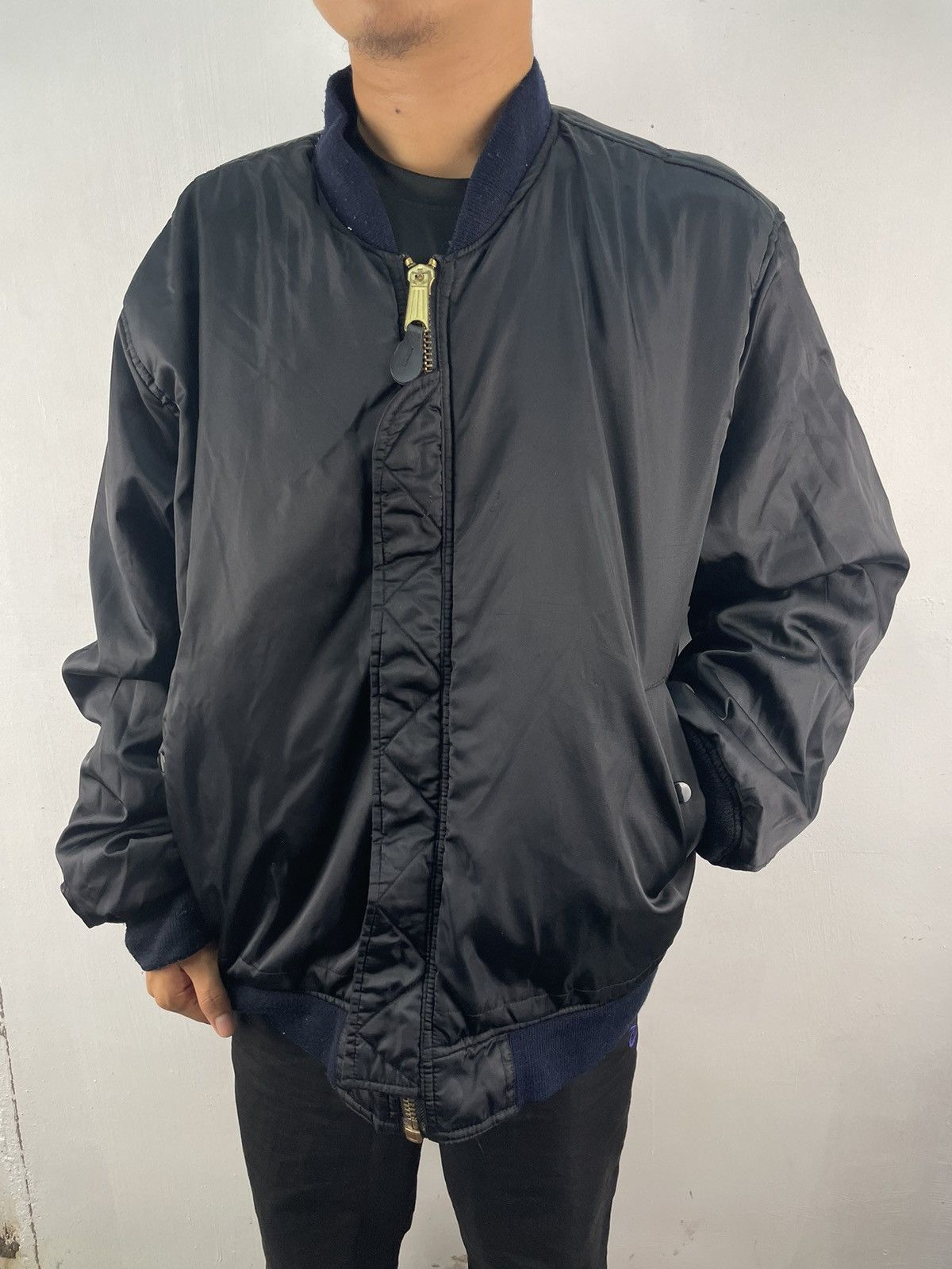 Japanese Brand Vintage Sukajan Japan Ma-1 Flight Reversible Bomber Jacket Size US L / EU 52-54 / 3 - 3 Thumbnail