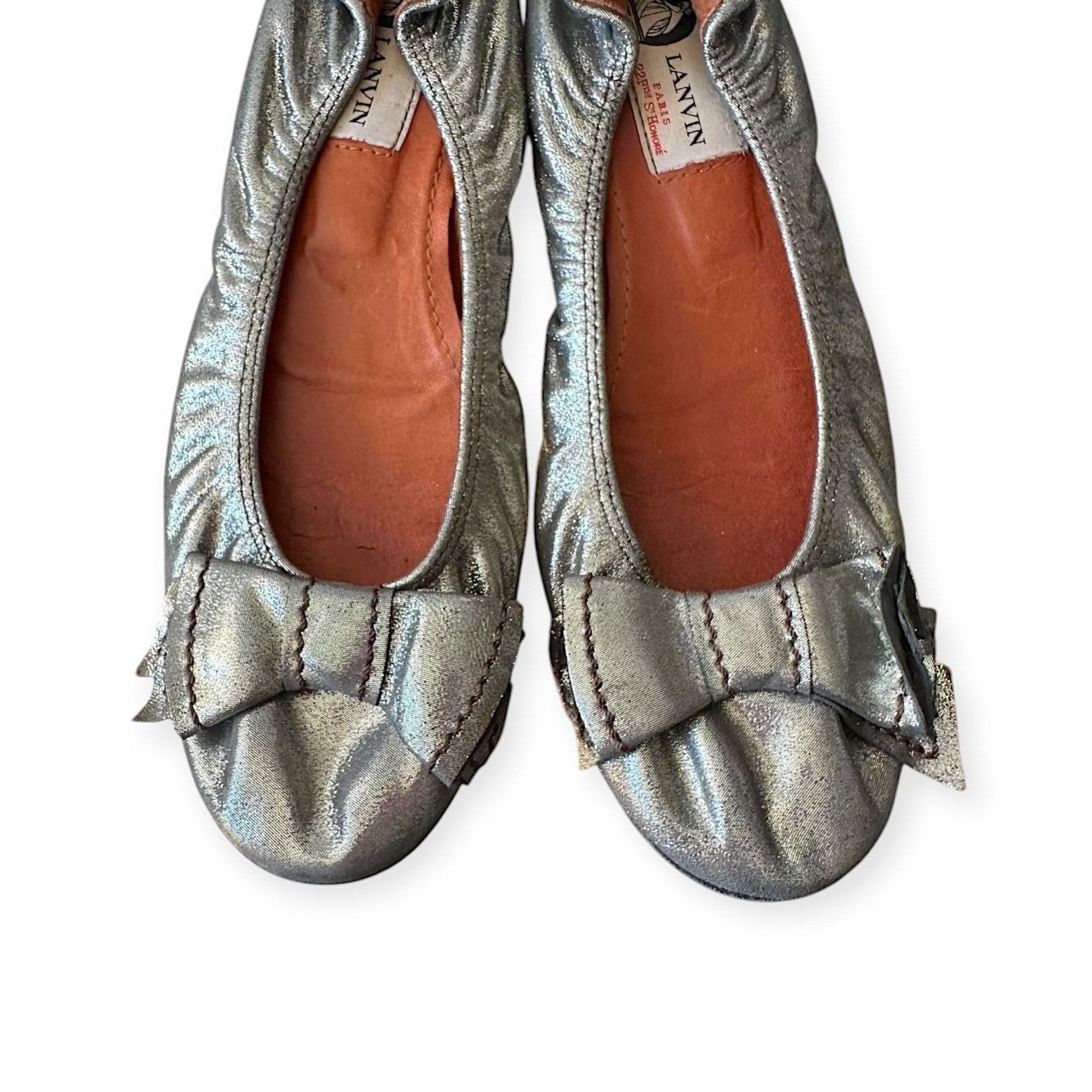 Lanvin Lanvin Classic Ballerina Flats with Oversized Bows. Pewter l Size US 9 / IT 39 - 12 Thumbnail