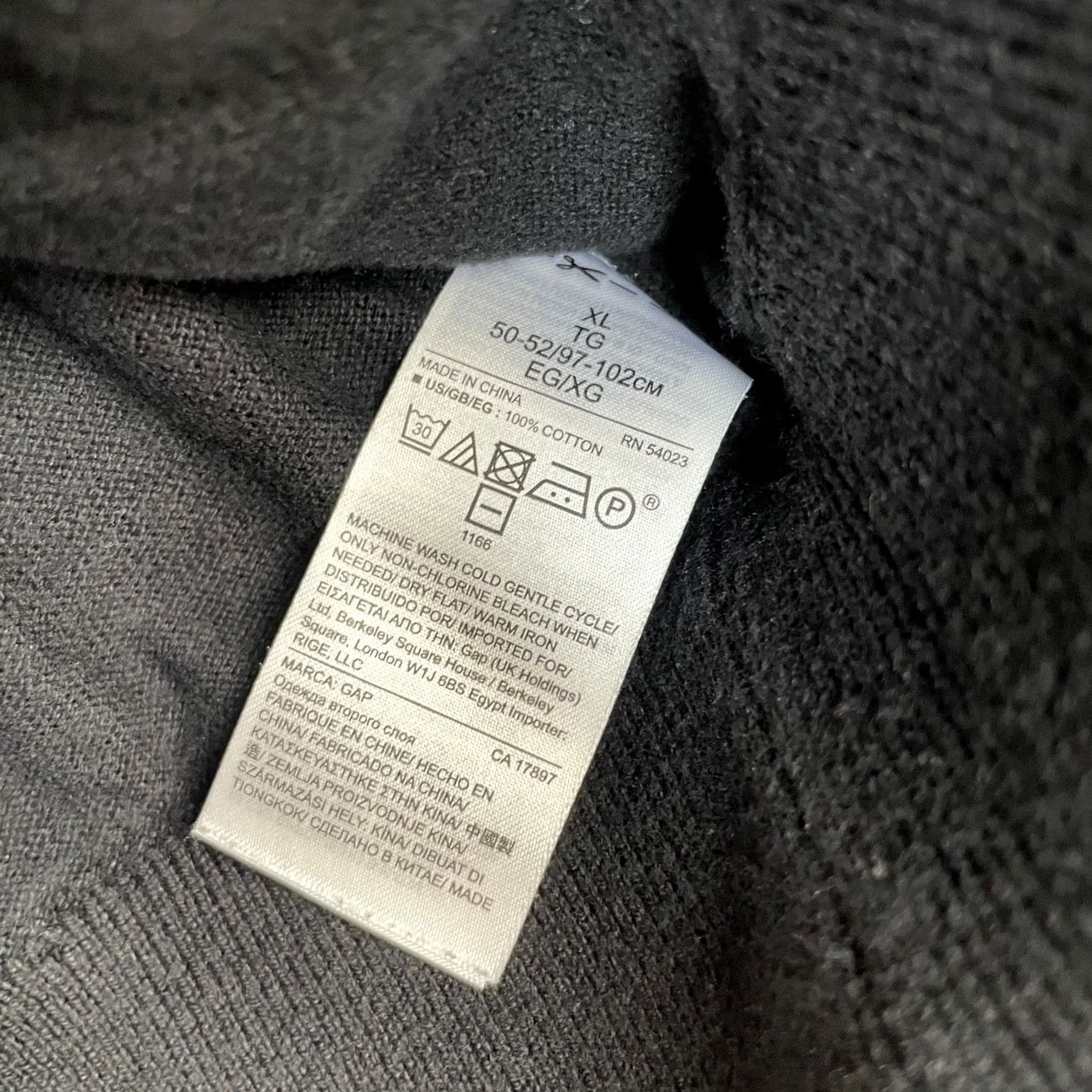Gap Gap Sweater Mens XL Black Cotton Tight Knit Pullover Crew Neck Winter Wear Casual Classic Size US XL / EU 56 / 4 - 5 Thumbnail