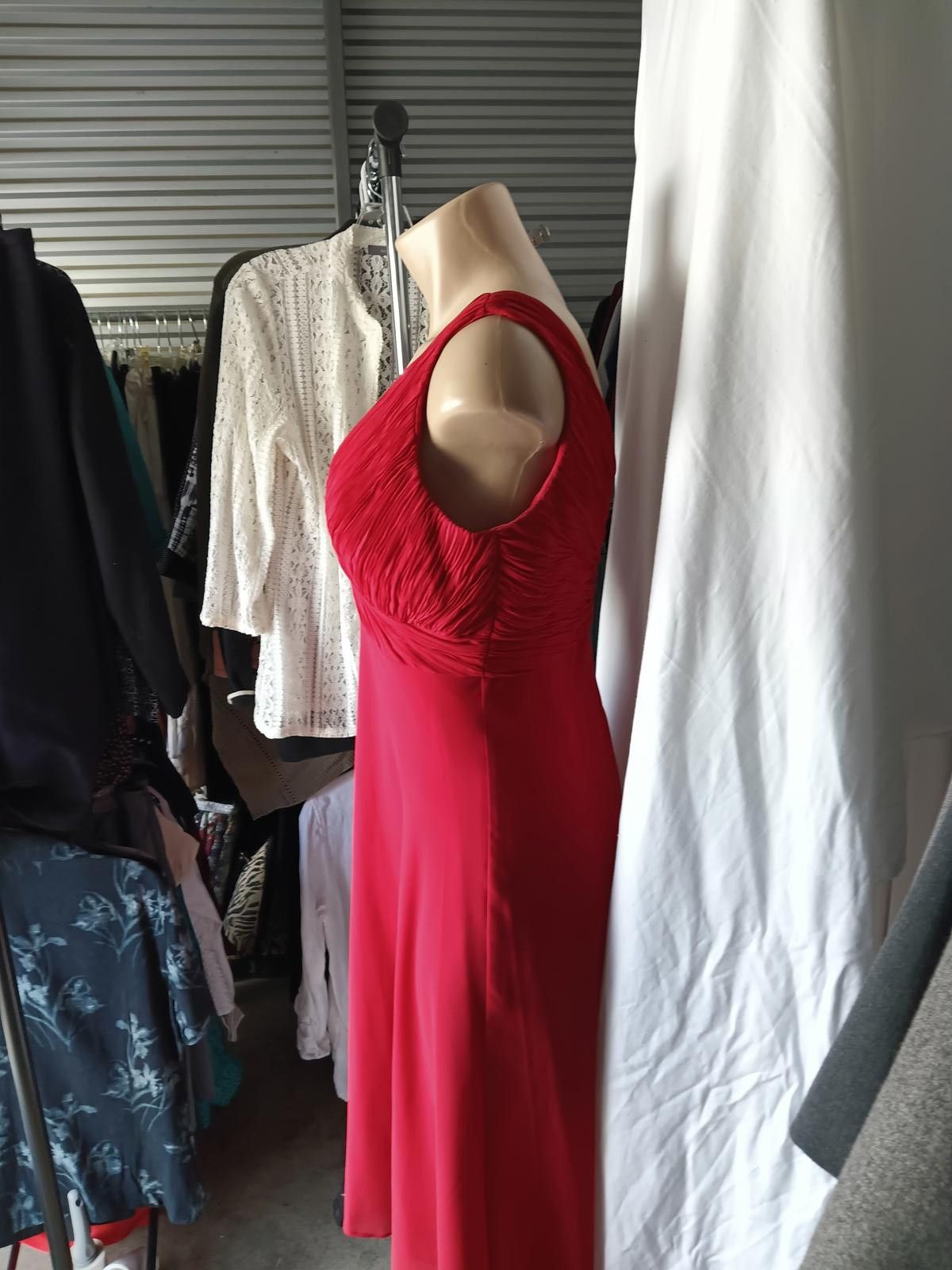 Designer Jones Wear Elegant Red Dress Size M / US 6-8 / IT 42-44 - 2 Thumbnail