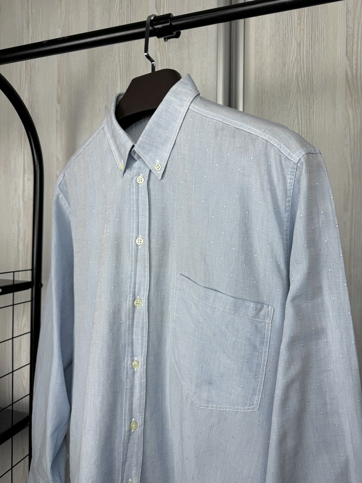 Valentino Valentino UOMO vintage cotton blue patterned button up shirt Size US L / EU 52-54 / 3 - 5 Thumbnail
