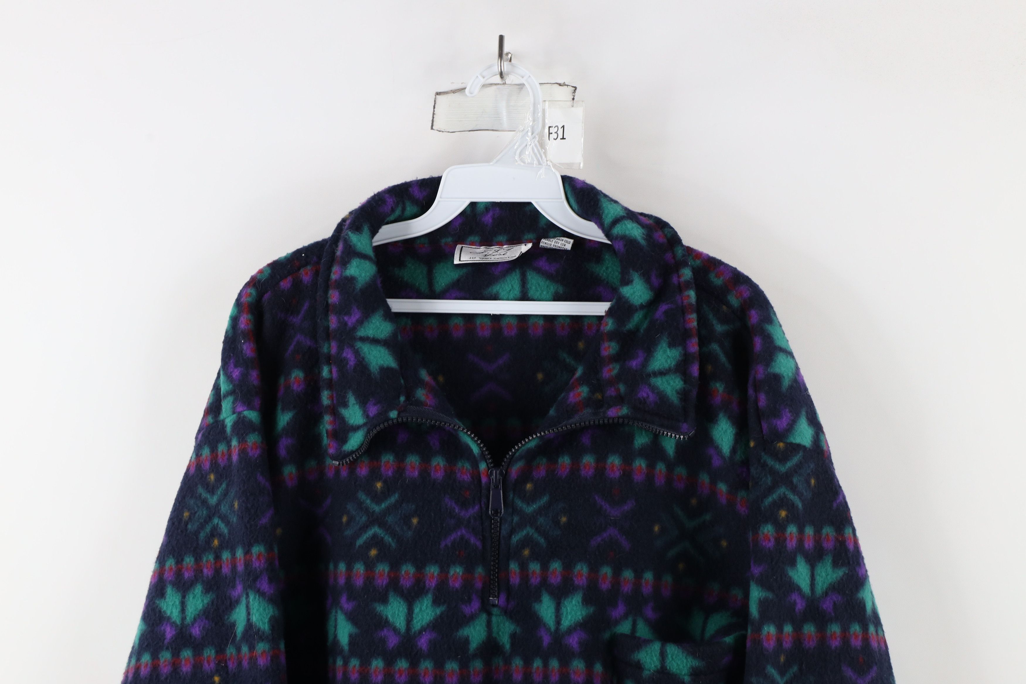 Vintage Vintage 90s Streetwear Christmas Poinsettia Fleece Sweater Size 3XL / US 20-22 - 2 Thumbnail