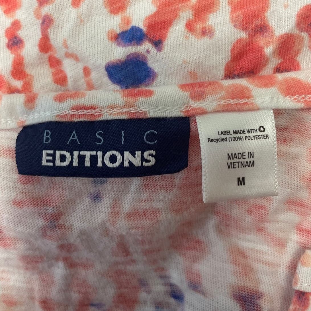 Basic Editions Basic Editions Womens Medium PolyCotton V-Neck Polka Dot Top Size M / US 6-8 / IT 42-44 - 5 Thumbnail