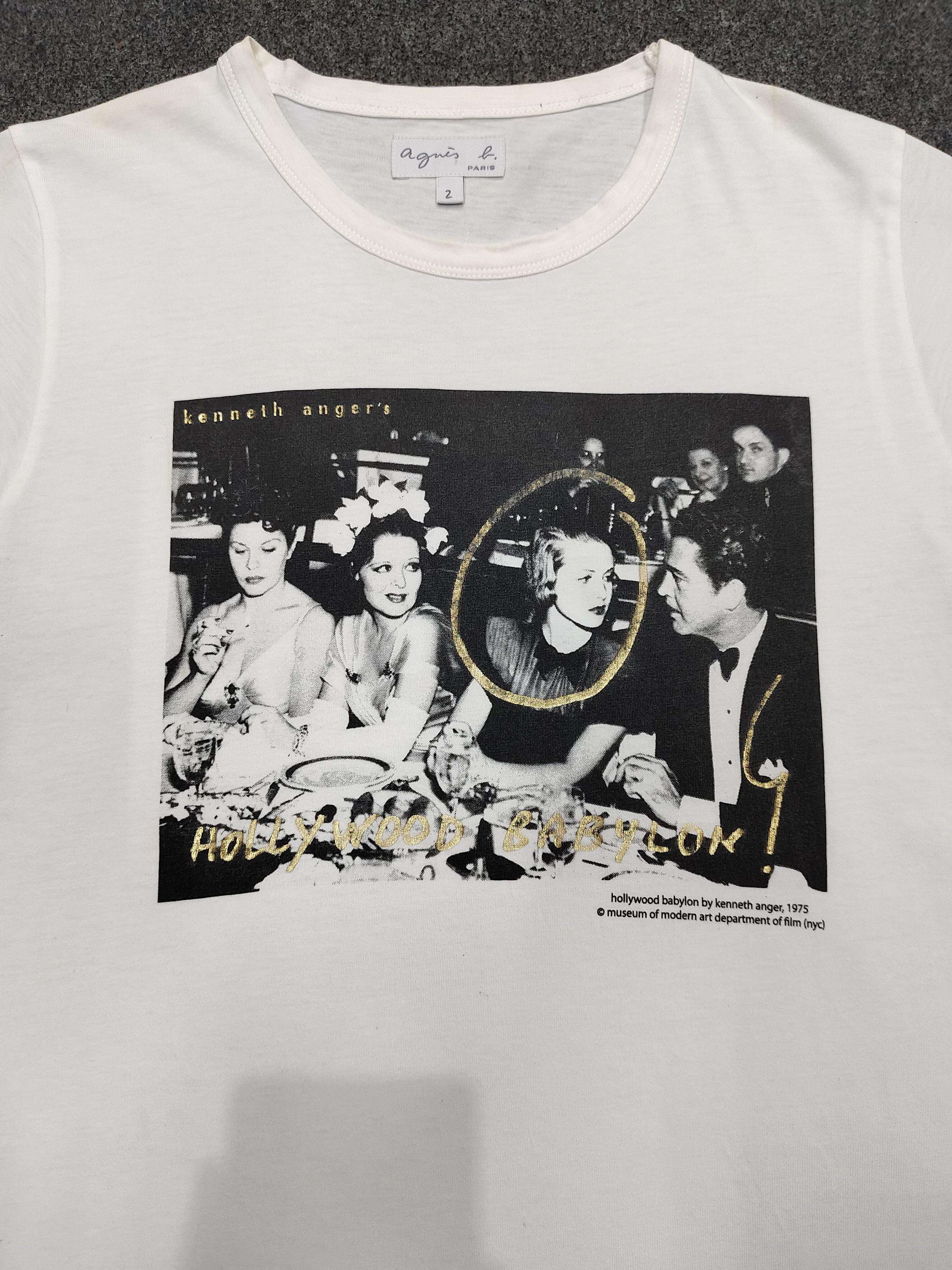 agnes b. RARE🔥Vtg Agnes B Kenneth Anger Photo Tshirt Size M / US 6-8 / IT 42-44 - 2 Thumbnail
