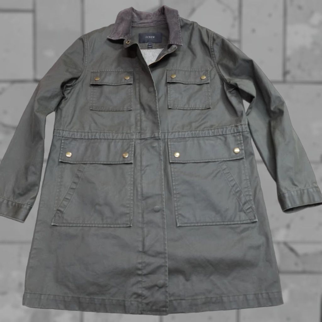 J.Crew J.CREW Womens Jacket Small Green Downtown Utility Field Coat Shirt Womens Small Green J.CREW Jacket Mens? Size S / US 4 / IT 40 - 1 Thumbnail