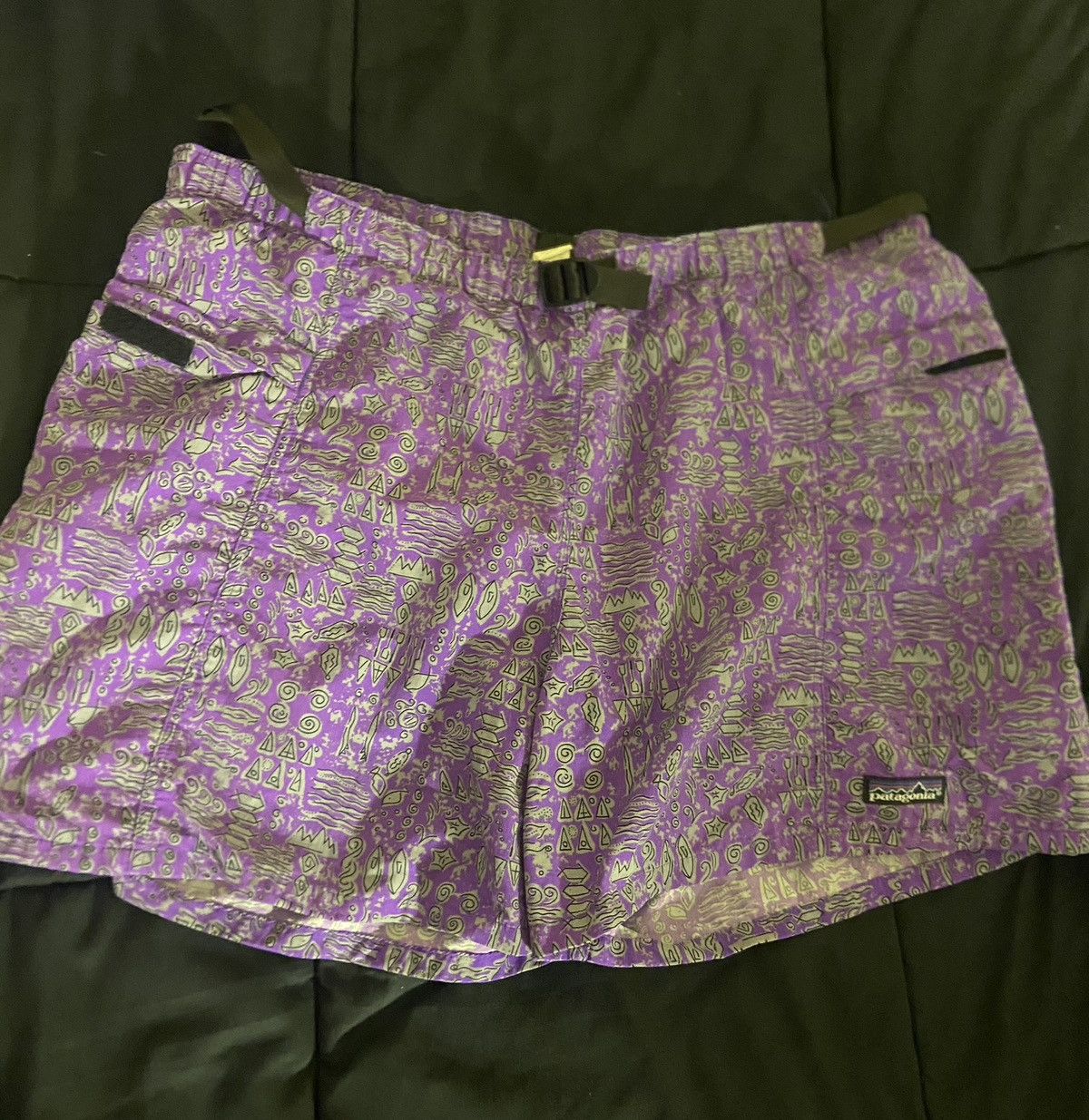 Patagonia × Vintage VTG PATAGONIA belted River Shorts Baggies purple 1992 Size US 32 / EU 48 - 2 Thumbnail