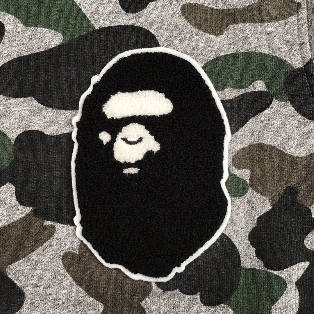 Bape 2015 BAPE Heather Gray Sweat varsity jacket A Bathing Ape Size US L / EU 52-54 / 3 - 3 Thumbnail