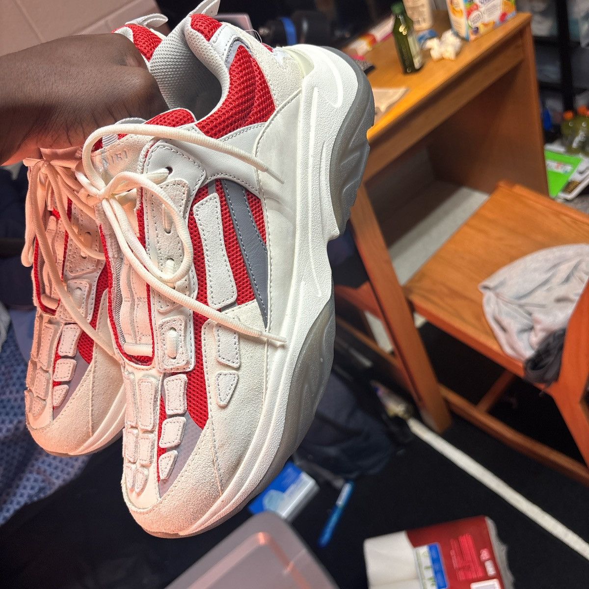 Amiri Amiri Bone Runners ‘Red White’ Size US 12 / EU 45 - 3 Thumbnail