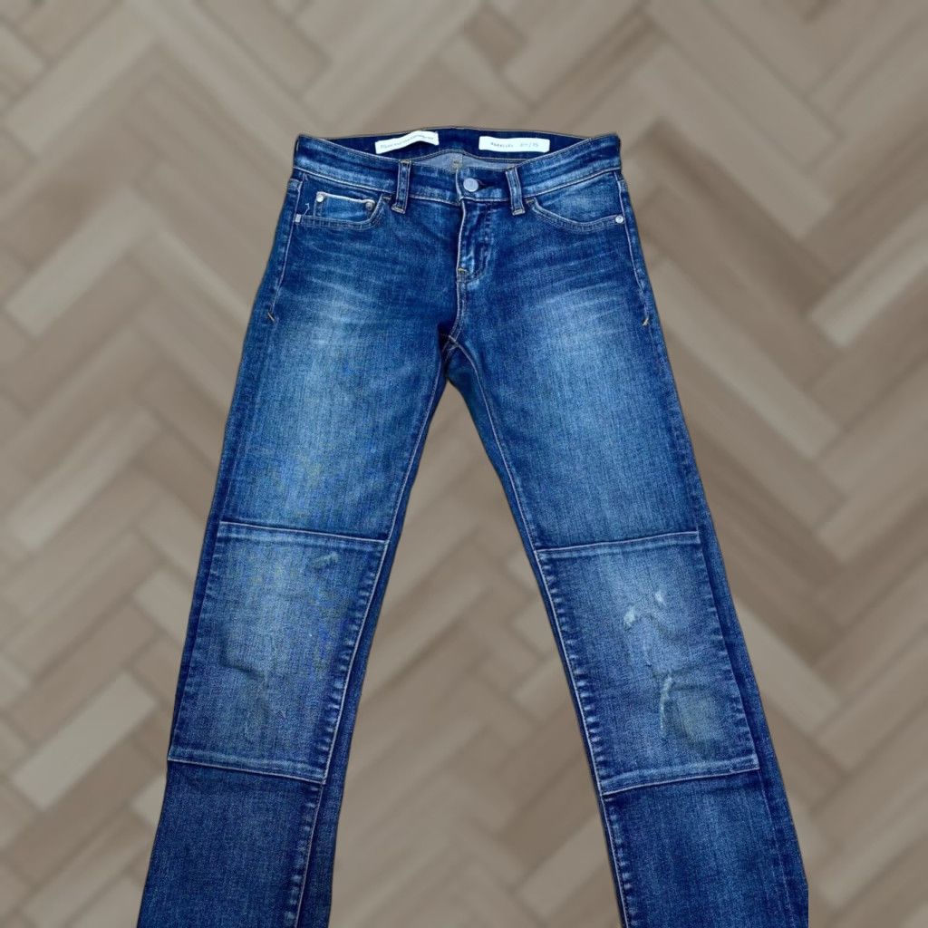 Vintage Pilcro and the Letterpress Parallel Denim Jeans Womens 25 Slim Regular Denim Blue Skinny Stretch Pockets Casual 90s? Size 42" / US 20 - 1 Thumbnail