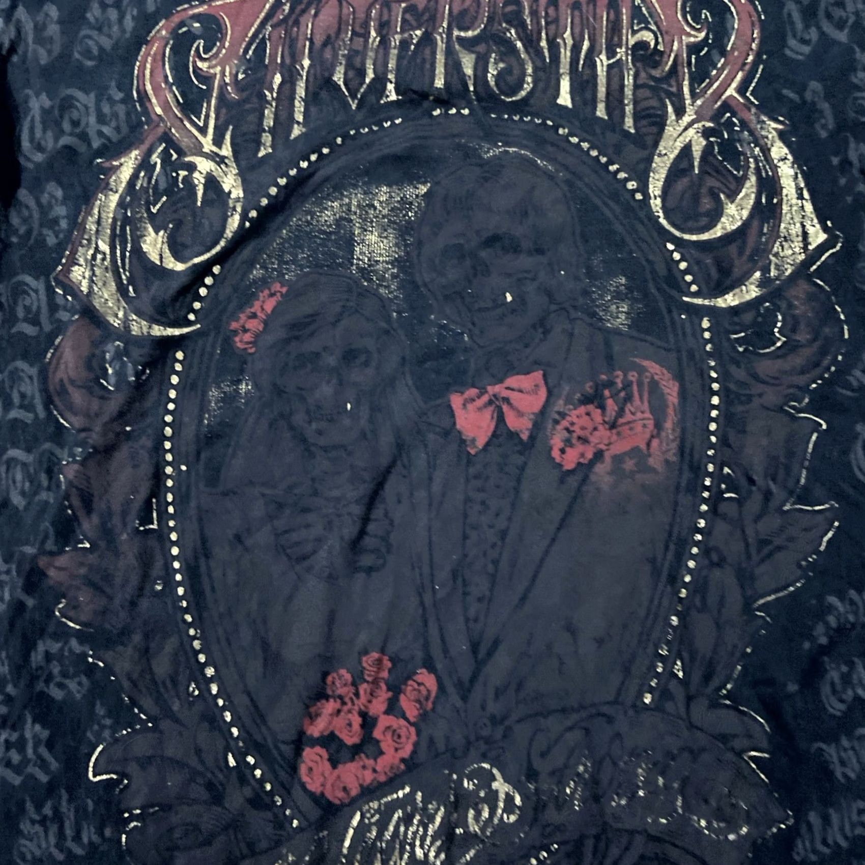 Vintage Y2k Silverstar Skull Graphic Print T Shirt Mens S Black Grunge Streetwear AOP Shirt Size US S / EU 44-46 / 1 - 2 Thumbnail