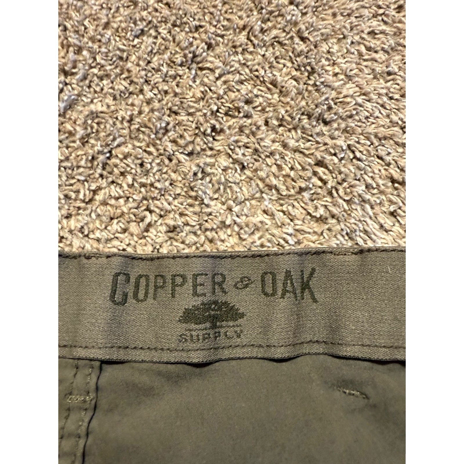 Vintage COPPER & OAK All Day Tech Pants Men's 38 x32 Dark Olive Slim Stretch Nylon Golf Chino Pants Size US 38 / EU 54 - 3 Thumbnail
